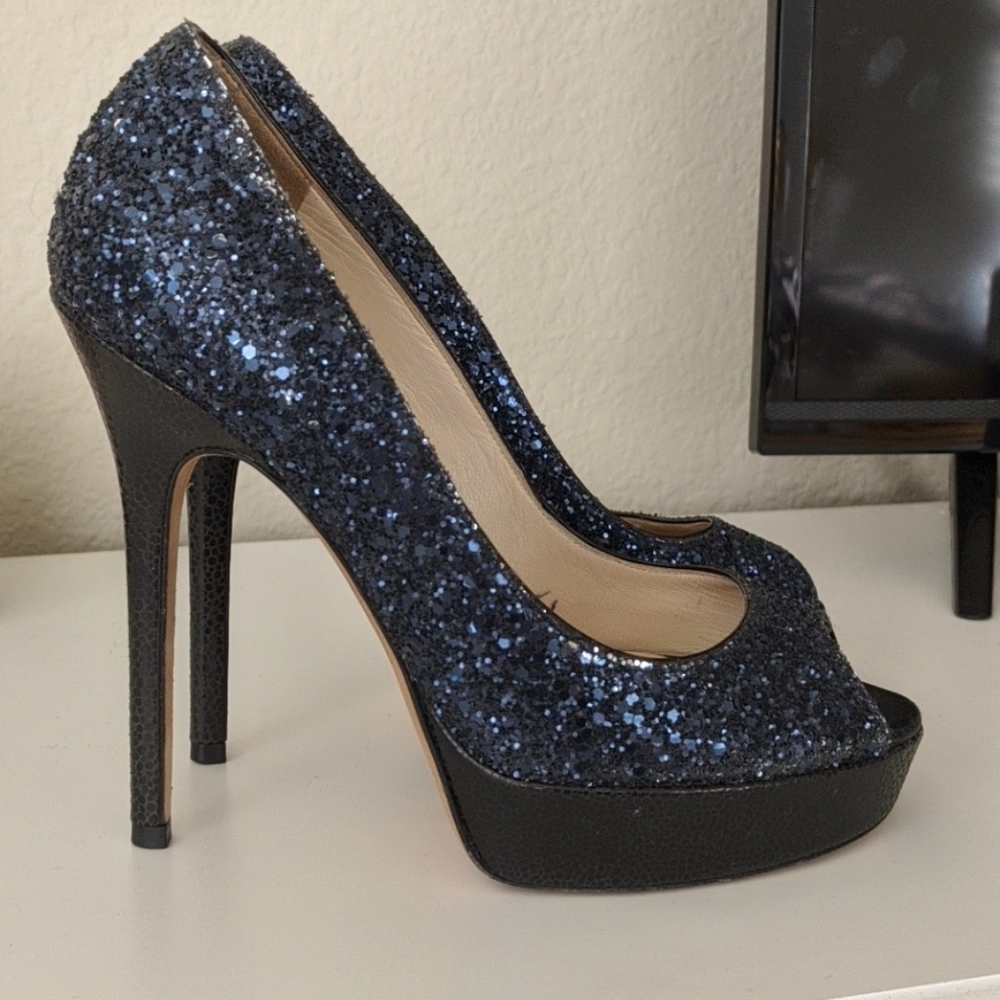 Jimmy Choo glitter pumps